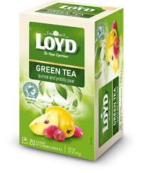 Žalioji arbata LOYD, svarainių ir opuncijų skonio, 20 x 1.7g