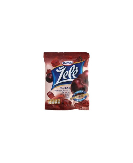 Želė KLINGAI, vyšnių skonio, 80 g