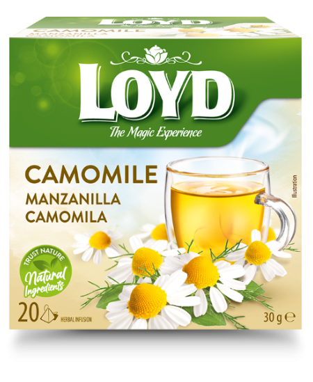 Žolelių arbata LOYD, ramunėlių skonio, 20 x 1,5 g