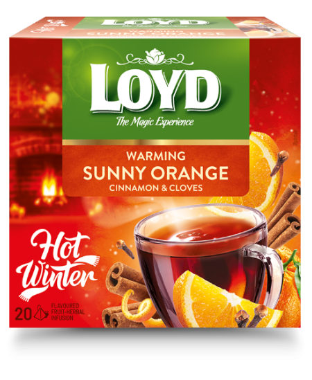 Žolelių ir vaisių arbata LOYD, apelsinų cinamono ir gvazdikėlių skonio, 20 x 2g
