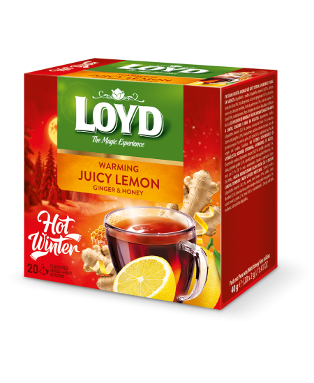 Žolelių ir vaisių arbata LOYD, citrinų imbiero ir medaus skonio, 20 x 2g