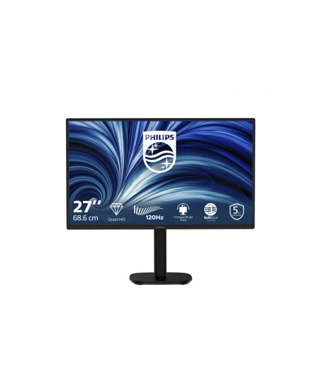 Philips | 27B2N3500/00 | 27 " | IPS | QHD | 16:9 | 120 Hz | 2560 x 1440 pixels | HDMI ports quantity 2 | Black