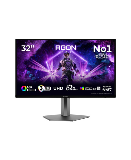 AOC | AG326UZD2 | 32 " | QD-OLED | UHD | 16:9 | 240 Hz | 0.03 ms | 3840 x 2160 pixels | 1000 cd/m² | HDMI ports quantity 1