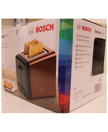 SALE OUT. Bosch TAT4P429 DesignLine Toaster, 970 W, 2 slots, Copper | SALE OUT. | Bosch DesignLine Toaster | TAT4P429 | Power 97