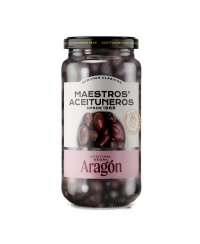 Juodosios alyvuogės Aragon MAESTROS ACEITUNEROS, su kauliuku, 200 g