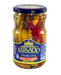 Konservuoti aitrieji pipirai, MIKADO, 0,65 kg / 0,3 kg