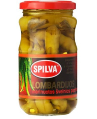 Marinuoti Lombardijos pipirai SPILVA, švelnūs, 300g/150g