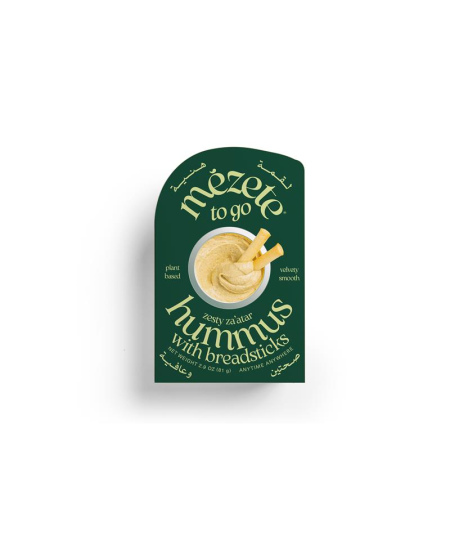 Užtepas MEZETE To  Go, Za'atar Hummus, su duonos lazdelėmis, 81 g.