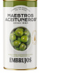 Žaliosios alyvuogės su kauliukais MAESTROS ACEITUNEROS, su aliejumi ir prieskoniais, 350 g/185 g