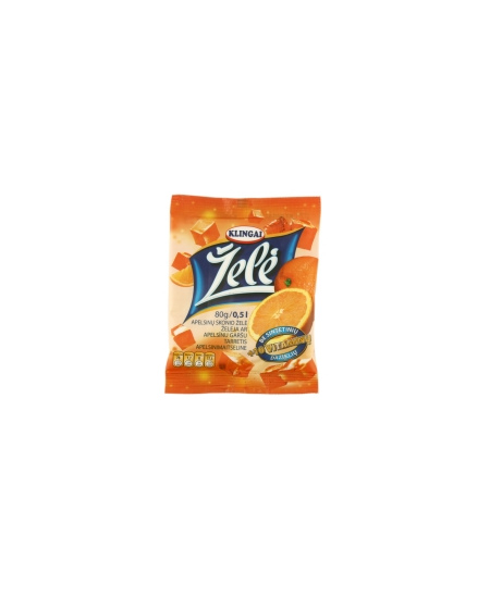 Želė KLINGAI, apelsinų skonio, 80 g