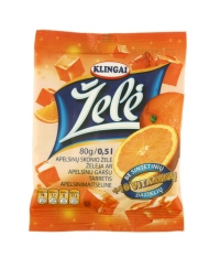 Želė KLINGAI, apelsinų skonio, 80 g