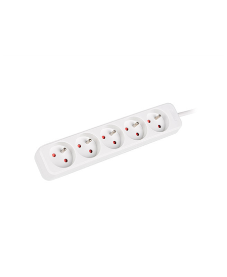 Lanberg Cable Power Strip, 5X French Outlets Quality-Grade Copper, 1.5 m | PS0-05E-0150-W