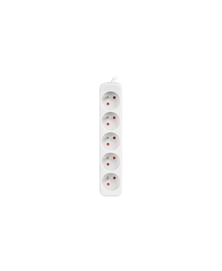 Lanberg Cable Power Strip, 5X French Outlets Quality-Grade Copper, 1.5 m | PS0-05E-0150-W