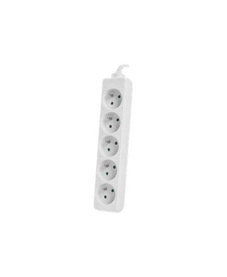 Lanberg Cable Power Strip, 5X French Outlets Quality-Grade Copper, 1.5 m | PS0-05E-0150-W
