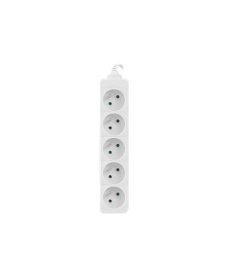 Lanberg Cable Power Strip, 5X French Outlets Quality-Grade Copper, 1.5 m | PS0-05E-0150-W