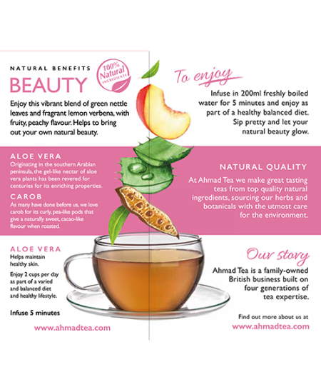 Ahmad Tea Natūrali arbata ''Beauty'', vokeliuose, 20 vnt.