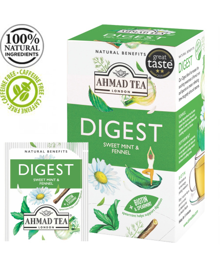 Ahmad Tea Natūrali arbata ''Digest'', vokeliuose, 20 vnt.