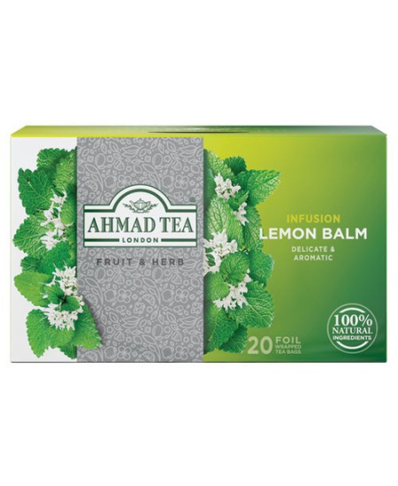 Ahmad Tea Natūrali arbata ''Lemon Balm (melisa)'', 20 folijos pakelių