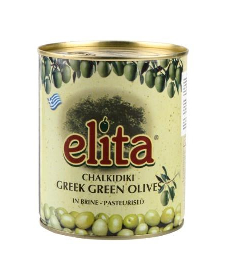 Alyvuogės ELITA žaliosios, be kauliukų, L dydis, 850 g/ 400 g