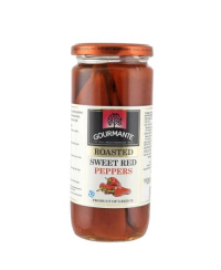 Apkeptos raudonos saldžiosios  paprikos GOURMANTE, 450 / 360 g
