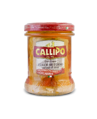 Gelsvauodegio tuno filė, CALLIPO, su aitriosiomis paprikomis, alyvuogių aliejuje 170g