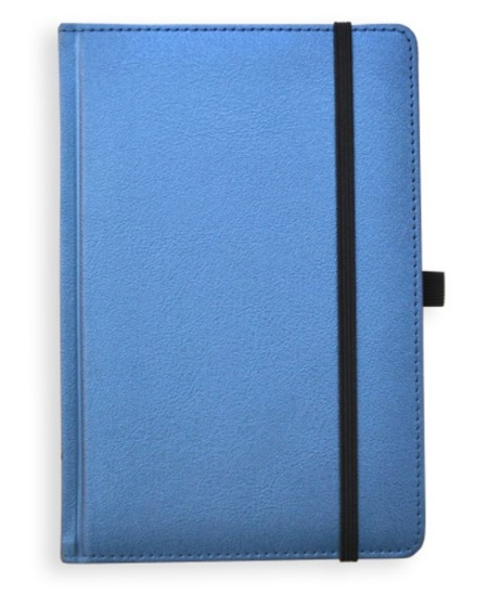 Darbo kalendorius UNIVERSAL Black Edition, A5, PU, be datų, mėlynos spalvos