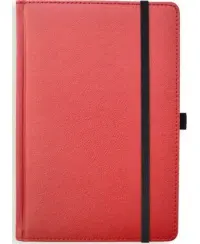 Kalendorius - užrašinė  UNIVERSAL BLACK EDITION, PU, A5, be datų, raudona