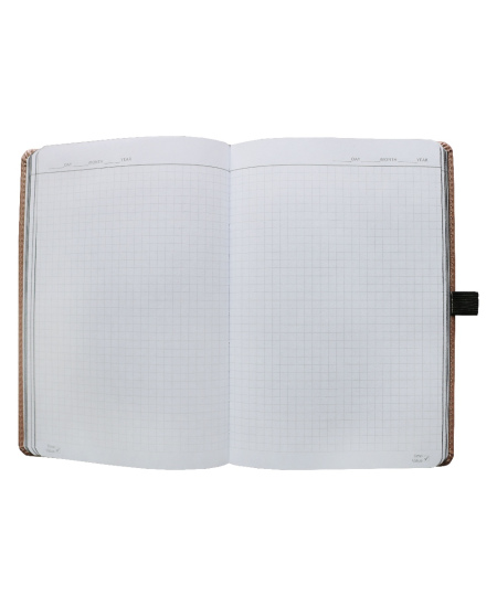 Darbo kalendorius UNIVERSAL Black Edition, A5, PU, be datų, sidabrinės spalvos