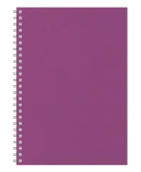 Kalendorius - užrašinė TIMER, su spirale, A5, be datų, 224 lapai, taškeliais, kartoniniu viršeliu, rožinė