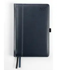 Kalendorius AMBASSADOR BLACK EDITION, 2027, PU, A5, mėlyna