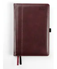 Kalendorius AMBASSADOR BLACK EDITION, 2027, PU, A5, tamsiai ruda