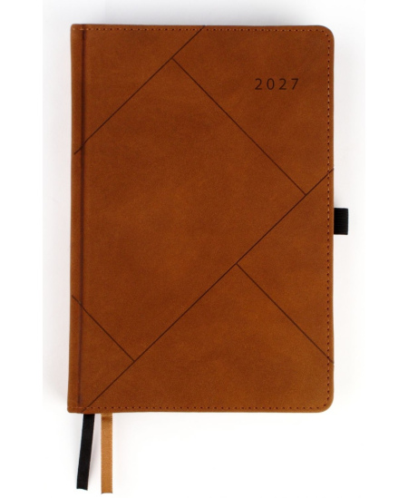 Kalendorius FASHION Special Edition 2027, A5, PU, LT, rudos spalvos