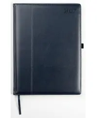 Kalendorius AMBASSADOR BLACK EDITION 2027, PU, A4, mėlyna (Baltic)