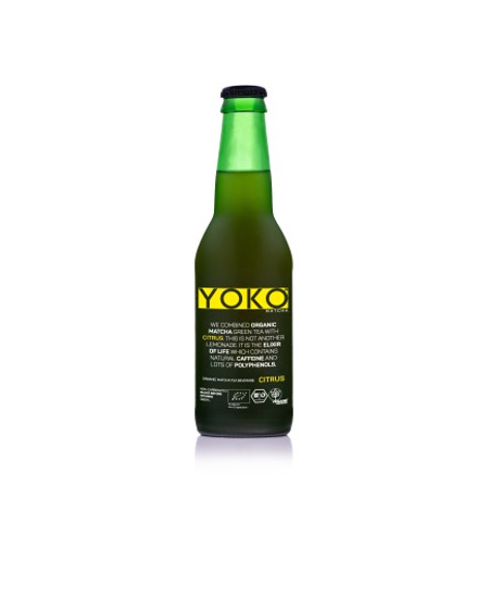Ekologiškas gaivusis arbatos gėrimas YOKO Matcha Citrus, 330 ml, LT-EKO-001 D