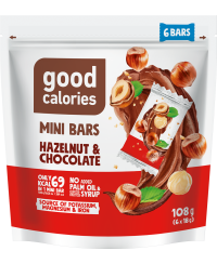 Mini datulių batonėliai GOOD CALORIES, su riešutais ir šokoladu, 108 g