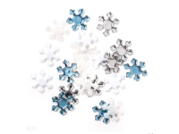 Dekor.kristalai SNOWFLAKES 2,2cm 20vnt