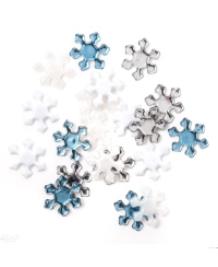 Dekor.kristalai SNOWFLAKES 2,2cm 20vnt