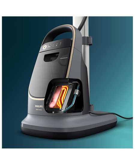 Philips 8500 Series All-in-One Ironing Solution | AIS8540/80 | Stand Steamer | 2200 W | 1.2 L | 90 g/min | Dark slate/Gold