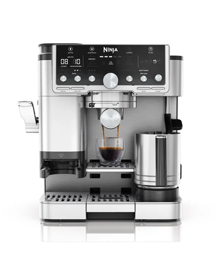 NINJA | Coffee Maker | ES701EU Luxe Café Pro | Pump pressure 9 bar | Built-in milk frother | Ground | 1650 W | Black/Stainless 