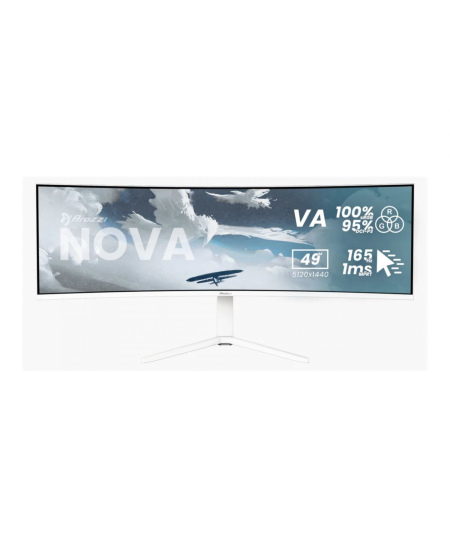 Arozzi | Nova | 49 " | VA | 32:9 | 165 Hz | 4 ms | 5120 x 1440 pixels | 350 cd/m² | HDMI ports quantity 2 | White