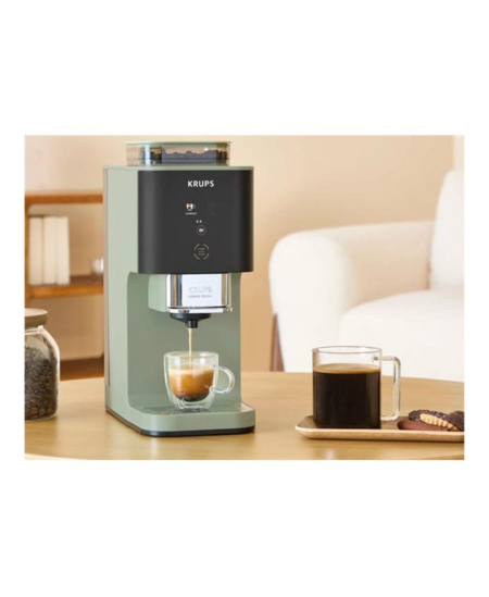 Krups Coffee Maker | SA401LE0 Crush | Pump pressure 15 bar | Automatic | Black/Green | 1370 W