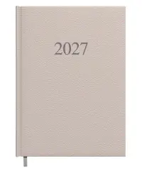 Kalendorius MANAGER Day 2027, A5, PU, rausvai pilka