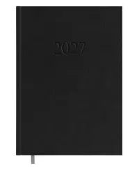 Kalendorius MANAGER Day 2027, A5, PVC, juoda