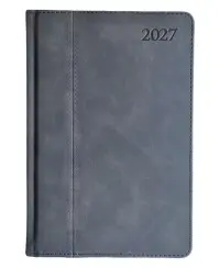 Kalendorius PREMIER PLUS 2027, PU, A4, juoda