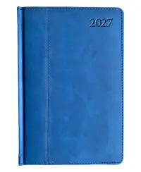 Kalendorius PREMIER PLUS 2027, PU, A4, mėlyna