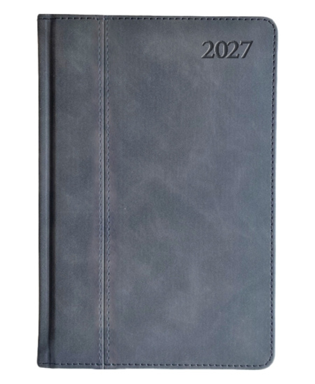 Kalendorius PREMIER Plus 2027, A5, PU, LT, juodos spalvos