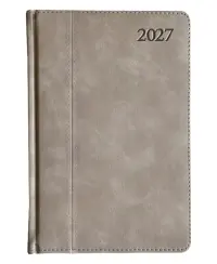 Kalendorius PREMIER PLUS 2027, PU, A5, šviesi kakava