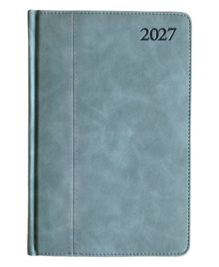 Kalendorius PREMIER Plus 2027, A5, PU, LT, turkio spalvos