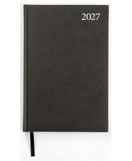 Kalendorius STANDARD 2027, A5, PVC, LT, matinės juodos spalvos