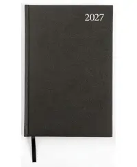 Kalendorius STANDARD 2027, PVC, A5, matinė juoda LT